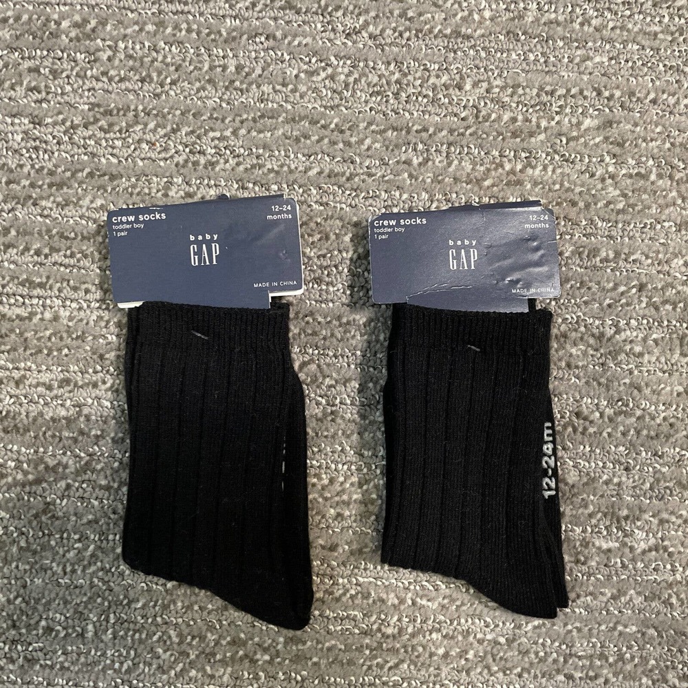 Baby GAP Crew Socks, Boy, 2 Pack, 12-24 Months, NEW